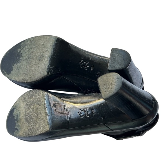 Tory Burch Barrick Black Leather Ankle Boots Platform Size 9 - Picture 6 of 8